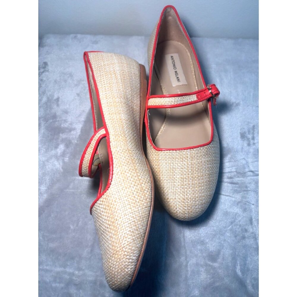 Antonio Melani Women's Size 8 Mary Jane Ballet Flats beige